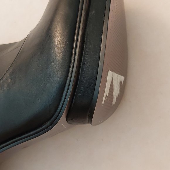 BCBGMAXAZARIA Nitza Black Leather Platform High Heel Boots Retail $495 - Picture 8 of 15